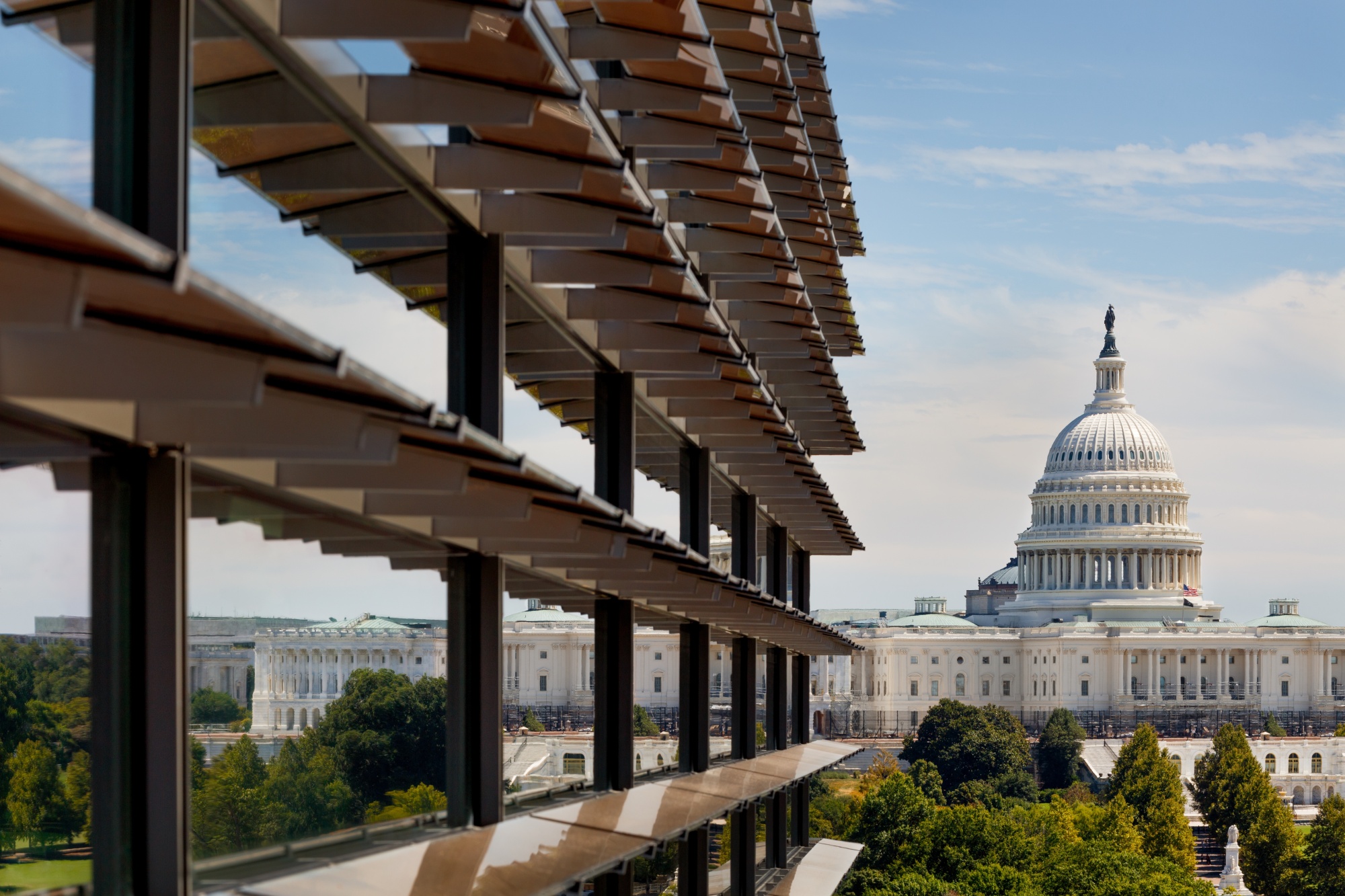 View of the Capitol Building in Washington DC.