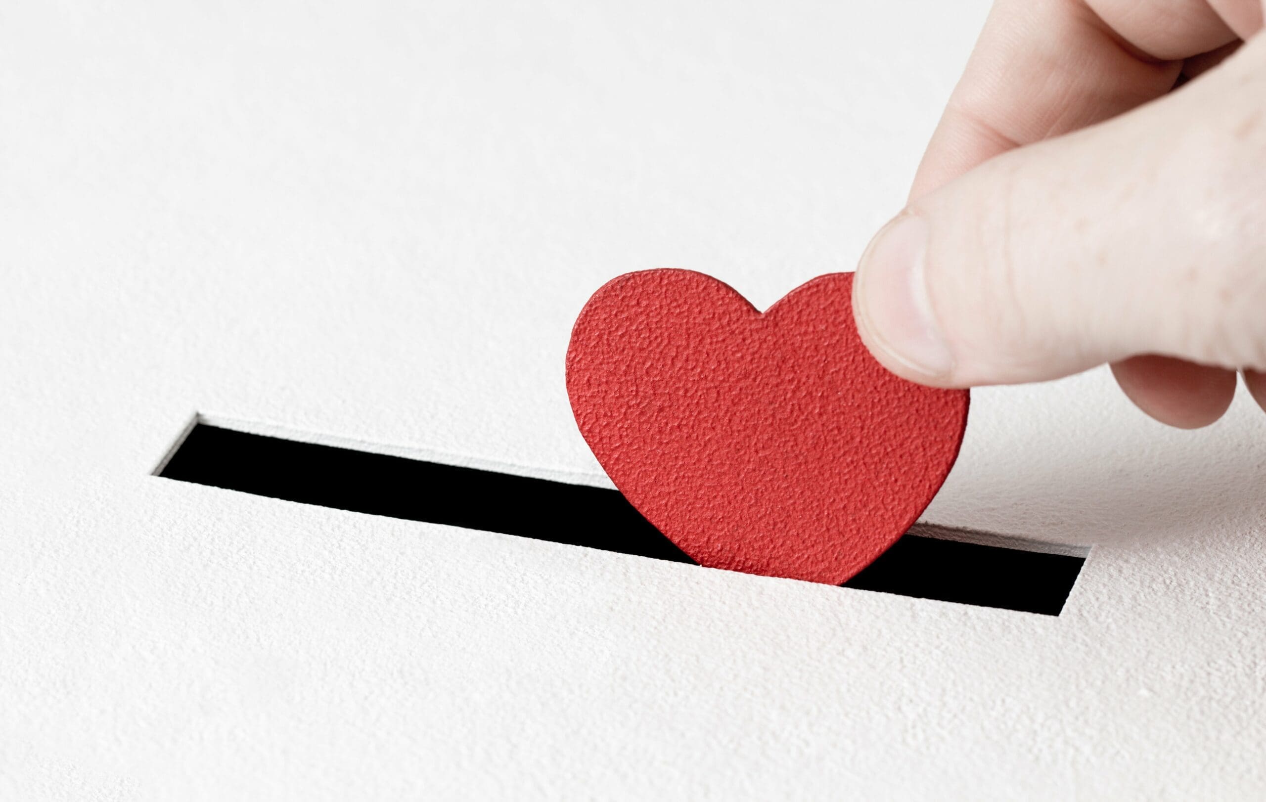 Image of a heart, symbolizing care and giving within the academic community.