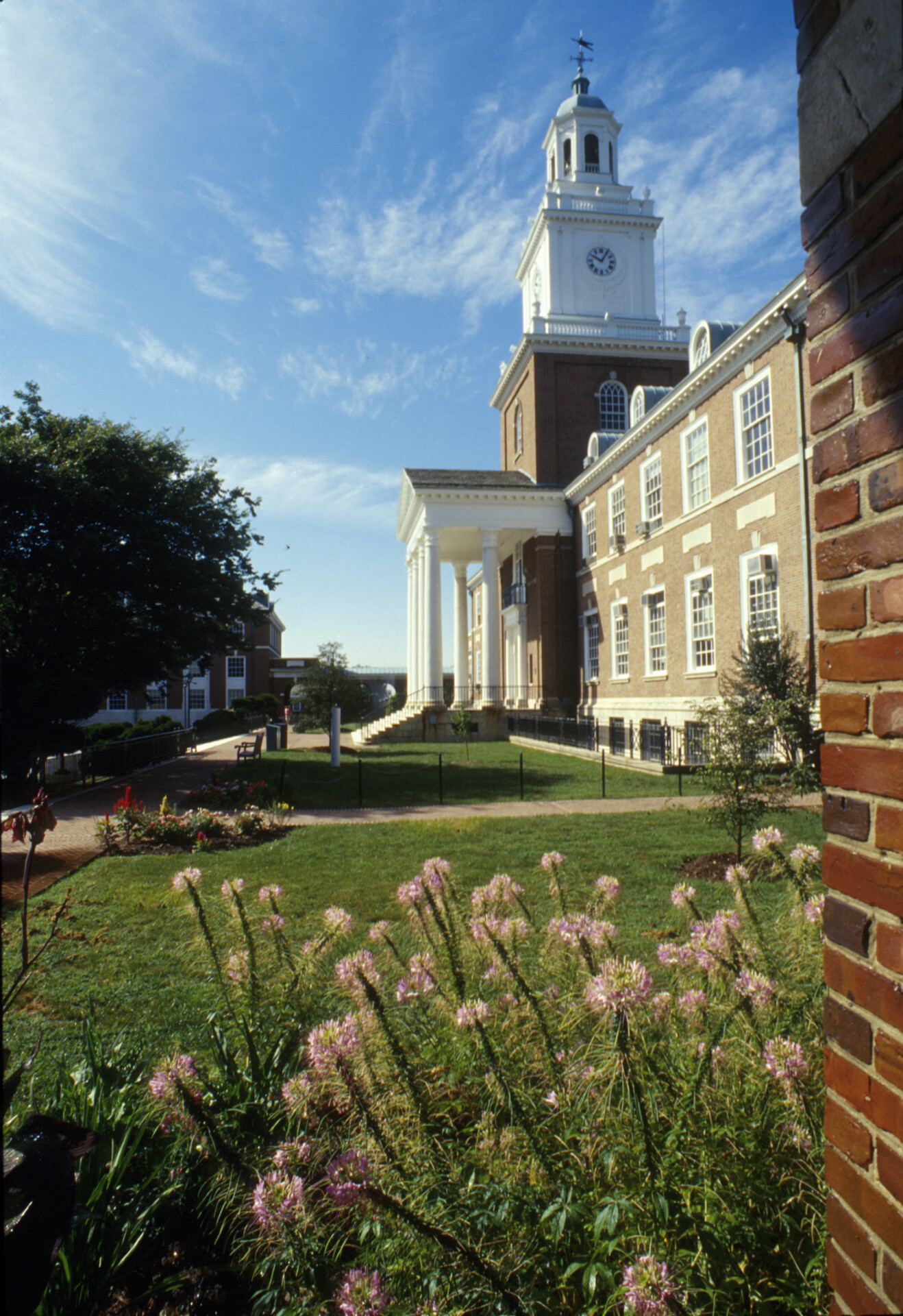 Historic Gilman Hall, an iconic building representing academic excellence.